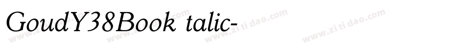 GoudY38BookItalic字体转换