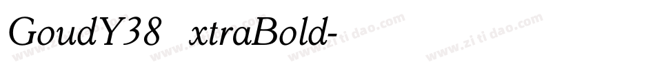 GoudY38ExtraBold字体转换