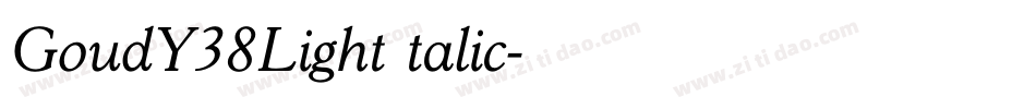 GoudY38LightItalic字体转换