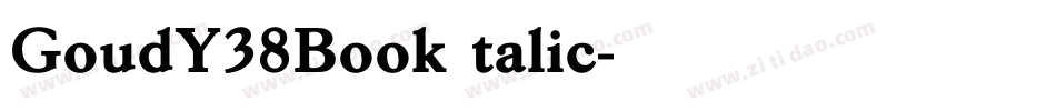 GoudY38BookItalic字体转换