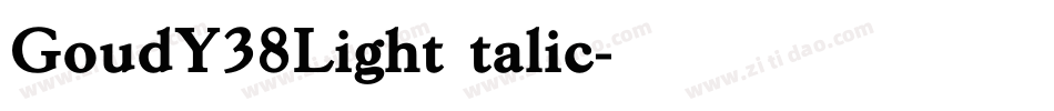 GoudY38LightItalic字体转换