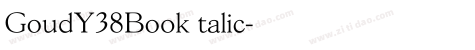 GoudY38BookItalic字体转换