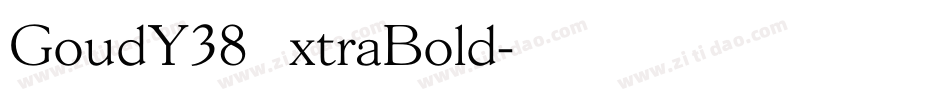 GoudY38ExtraBold字体转换