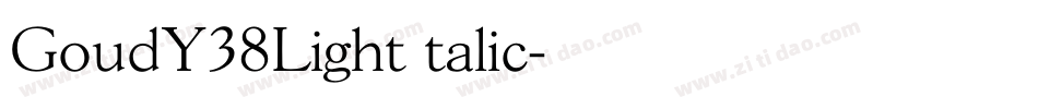 GoudY38LightItalic字体转换