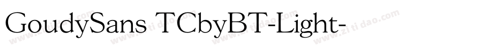 GoudySansITCbyBT-Light字体转换