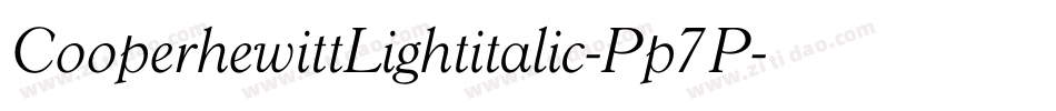 CooperhewittLightitalic-Pp7P字体转换