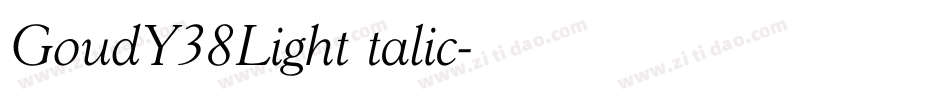 GoudY38LightItalic字体转换