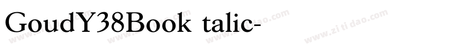 GoudY38BookItalic字体转换