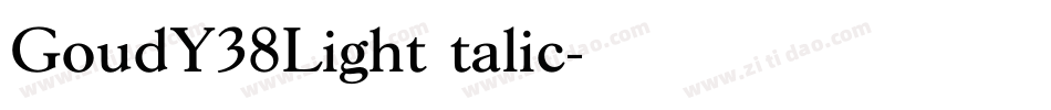 GoudY38LightItalic字体转换