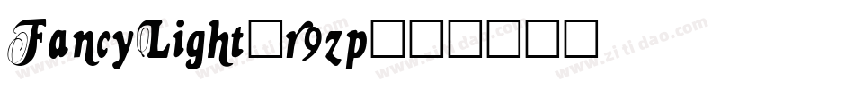 FancyLight-r9zp字体转换