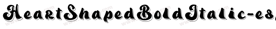 HeartShapedBoldItalic-e8pp字体转换