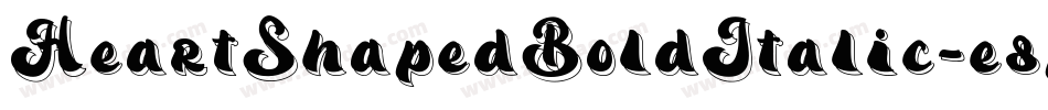 HeartShapedBoldItalic-e8pp字体转换