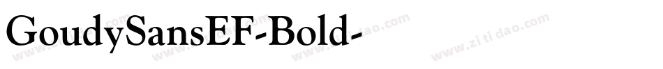GoudySansEF-Bold字体转换