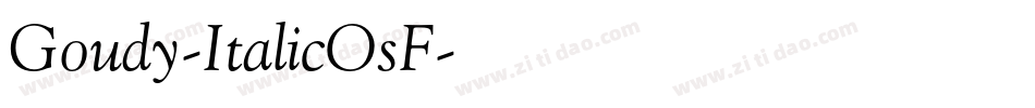 Goudy-ItalicOsF字体转换