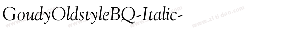 GoudyOldstyleBQ-Italic字体转换