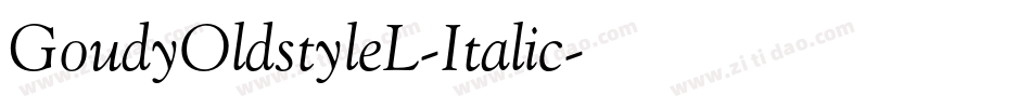 GoudyOldstyleL-Italic字体转换