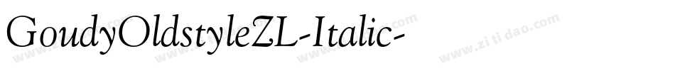 GoudyOldstyleZL-Italic字体转换