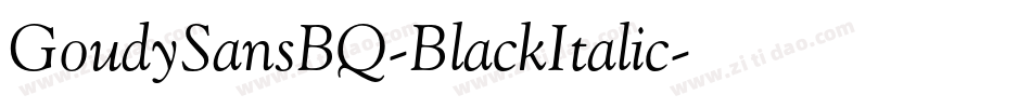 GoudySansBQ-BlackItalic字体转换