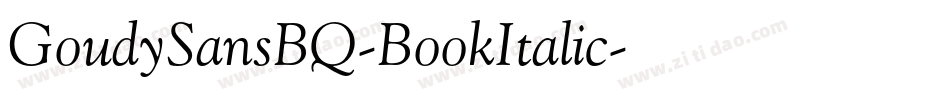 GoudySansBQ-BookItalic字体转换