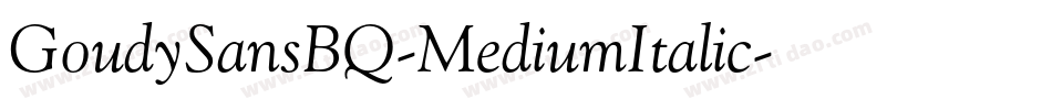 GoudySansBQ-MediumItalic字体转换