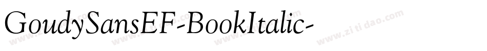 GoudySansEF-BookItalic字体转换