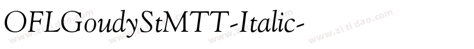 OFLGoudyStMTT-Italic字体转换