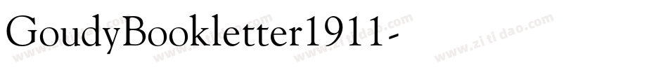 GoudyBookletter1911字体转换