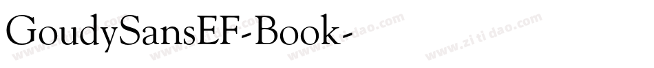 GoudySansEF-Book字体转换