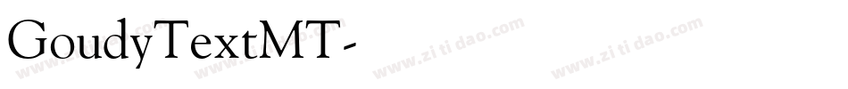 GoudyTextMT字体转换