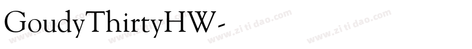 GoudyThirtyHW字体转换