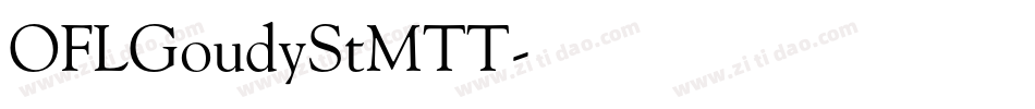 OFLGoudyStMTT字体转换
