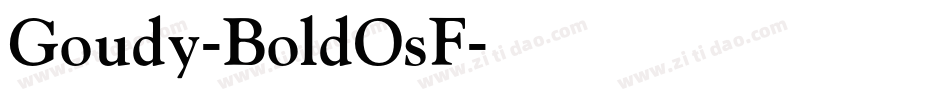 Goudy-BoldOsF字体转换