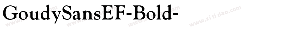GoudySansEF-Bold字体转换