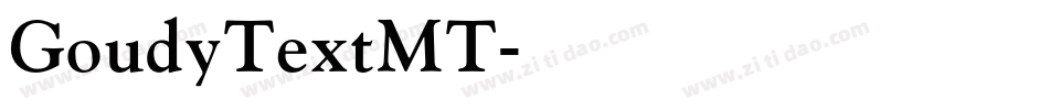 GoudyTextMT字体转换
