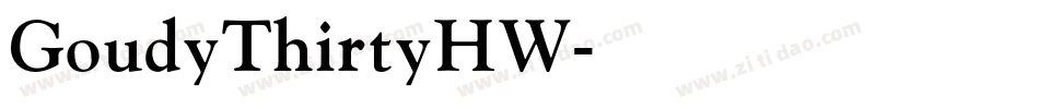 GoudyThirtyHW字体转换