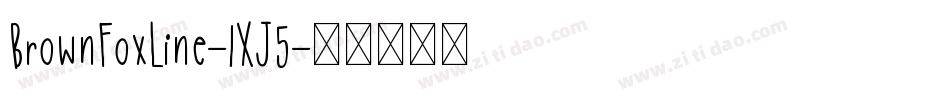 BrownFoxLine-lXJ5字体转换