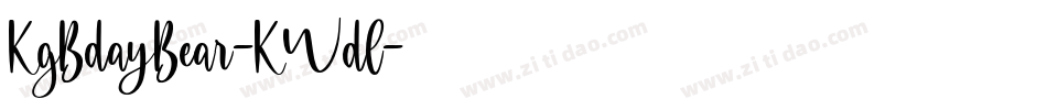 KgBdayBear-KWdl字体转换