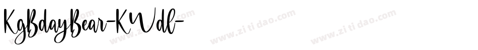 KgBdayBear-KWdl字体转换