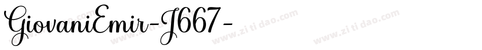 GiovaniEmir-J667字体转换