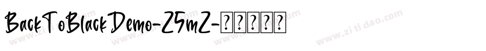 BackToBlackDemo-Z5mZ字体转换