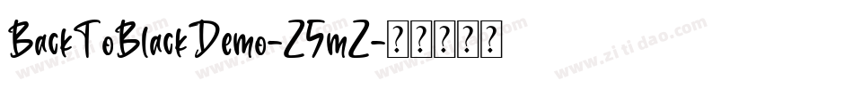 BackToBlackDemo-Z5mZ字体转换