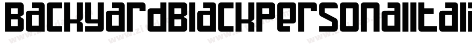 BackyardBlackPersonalItalic-rGqK字体转换