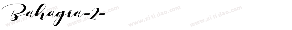 Bahagia-2字体转换