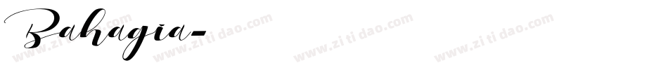 Bahagia字体转换
