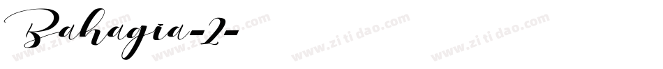 Bahagia-2字体转换