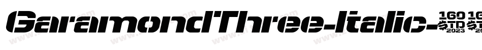 GaramondThree-Italic字体转换