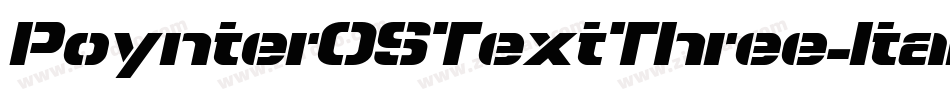 PoynterOSTextThree-Italic字体转换