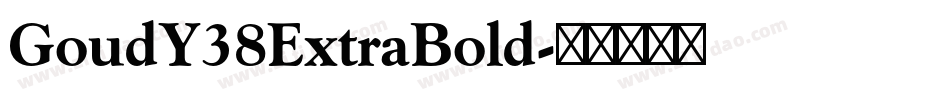 GoudY38ExtraBold字体转换