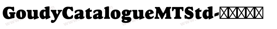 GoudyCatalogueMTStd字体转换