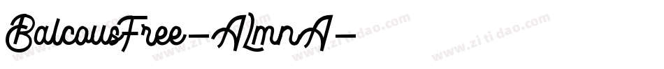 BalcousFree-ALmnA字体转换